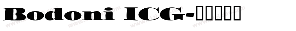 Bodoni ICG字体转换